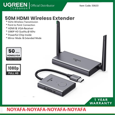 Bộ phát nhận tín hiệu HDMI+VGA không dây 50m 1080p@60hz sóng 5Ghz Ugreen 50633A (vỏ nhôm) cao cấp
