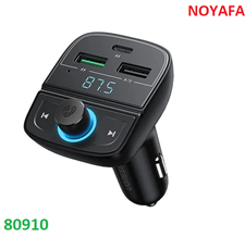 Bộ Sạc Ô Tô Bluetooth Ugreen 80910 Đa Năng 3 Cổng, Phát Nhạc MP3