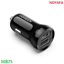 Bộ Sạc Ô Tô UGREEN 50875 2 Cổng USB 24W Cao Cấp