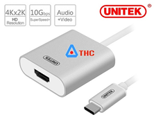 Cáp chuyển đổi từ USB Type C sang HDMI 4K Unitek Y-6309