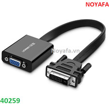 Cáp chuyển đổi UGREEN 40259 DVI-D sang VGA chính hãng, hỗ trợ Full HD