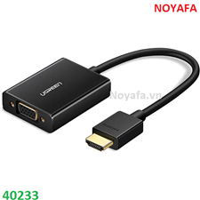 Cáp chuyển HDMI sang VGA có âm thanh UGREEN 40233 màu đen chính hãng