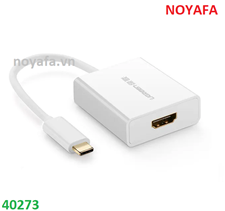 Cáp chuyển USB-C sang HDMI UGREEN 40273 màu trắng chính hãng
