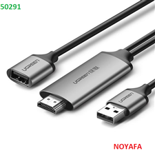 Cáp chuyển USB sang HDMI Ugreen 50291 dài 1.5m - Kết nối điện thoại, PC với TV, máy chiếu dễ dàng