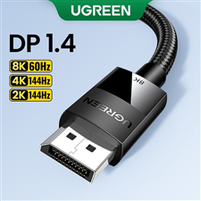 Cáp Displayport 1.4 dài 1M Ugreen 80390 hỗ trợ 8K@60Hz,4K@144Hz,2K@165Hz cao cấp