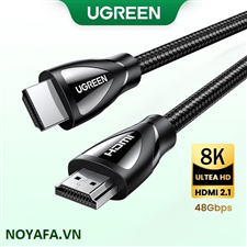 Cáp HDMI 2.1 Ugreen 80405 dài 5M độ phân giải 8K@60Hz Cao Cấp (Sợi Cotton) cao cấp