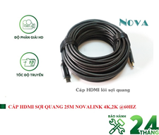 Cáp HDMI 20M sợi quang NOVALINK NV-32010 4K, 2K @60Hz cao cấp