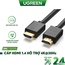 Cáp HDMI 5m Ugreen UG-10109 Chính hãng hỗ trợ 3D 4K HD 1080 cao cấp