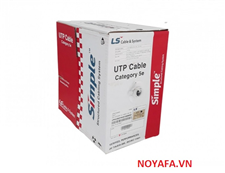 Cáp mạng LS UTP CAT5e,24AWG, lõi đồng đặc, 4 đôi,vỏ PVC,CM, xám UTP-E-C5G-E1VN-M 0.5X004P/GY