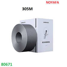 Cáp mạng UTP CAT6 dài 305m chính hãng Ugreen 80671 23AWG Cao cấp (Màu Xám)