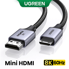 Cáp Mini HDMI sang HDMI 8K@60Hz dài 2M Ugreen 15515 cao cấp