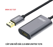 Cáp nối dài USB 2.0, 40M Unitek Y276