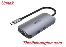 Cáp Type C ra 3 USB 3.0 + 2 HDMI + VGA + PD 100W D1051A