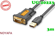 Cáp USB sang Com (RS232) dài 3m Ugreen 20223 chính hãng