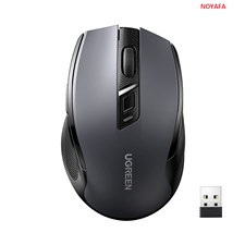 Chuột Không Dây UGREEN 2.4GHz Ergonomic Mute - Màu Đen (Mã 15063)