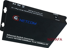 Converter quang Gnetcom 4 Cổng Ethernet 10/100/1000M (PN: GNC-2114S-20B)