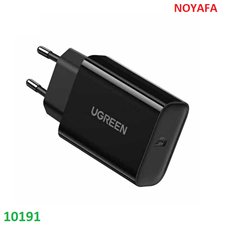 Củ Sạc Nhanh Ugreen 10191 18W Chuẩn EU Đen Chính Hãng