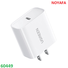 Củ Sạc Nhanh Ugreen 60449 20W PD Chuẩn US Trắng Chính Hãng