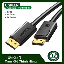 Dây, cáp Displayport sang Displayport 1.2 Ugreen 10244 dài 1M, hỗ trợ 4K@60Hz cao cấp