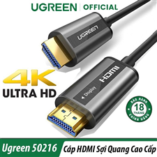 Dây cáp  HDMI 2.0 Sợi Quang dài 20M hỗ trợ 4K@60Hz HDR Ugreen 50216 cao cấp
