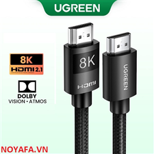 Dây, cáp HDMI 2.1 dài 0,5M 8K@60Hz 48Gbps hỗ trợ HDR eARC Ugreen 40493 cao cấp