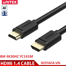 Dây, cáp HDMI UNITEK Y-C 141M dài 8M (4k Ultra HD1.4v & 3D) cao cấp