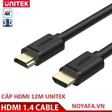 Dây, cáp HDMI UNITEK Y-C 177M dài 12M (4k@30hz  Ultra HD1.4v & 3D) cao cấp