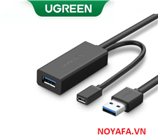 Dây cáp nối dài USB 3.0 dài 10M có Chipset Ugreen 20827 hỗ trợ nguồn Micro USB cao cấp