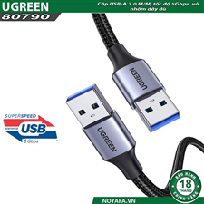 Dây ,cáp USB 3.0 Type-A hai đầu dương dài 0.5M chính hãng Ugreen 80789 cao cấp