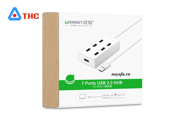 Hub USB 2.0, bộ chia 7 cổng dài 1m Ugreen UG-30370 cao cấp
