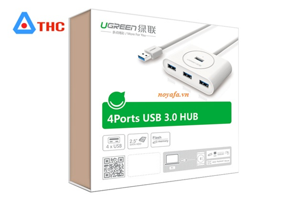 Hub USB 3.0, bộ chia 4 cổng dài 30cm Ugreen UG-20291 cao cấp
