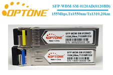 MODULE quang điện SFP OPTONE SFP-0120AD(0120BD) ((155Mbps,20KM,Tx1310/Tx1550)