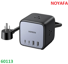 Ổ cắm điện UGREEN 60113 DigiNest Cube 65W 2 cổng Type-C,2 cổng USB-A chính hãng