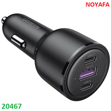 Sạc Nhanh Ô Tô Ugreen 20467 69W Max Đa Cổng Type-C PD 60W & USB-A