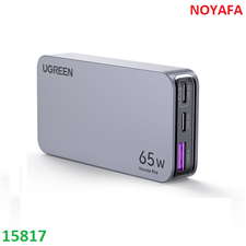Sạc nhanh UGREEN 15817  Nexode Pro 65W 3 cổng GaN siêu mỏng chính hãng