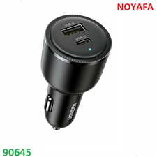Sạc ô tô nhanh UGREEN 90645 63W 2 cổng USB-C & USB-A