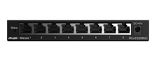 Thiết bị chuyển mạch RG-ES208GC  8 cổng Gigabit, 8 cổng RJ45 Gigabit, vỏ thép để bàn chính hãng
