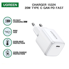 UGREEN 15324 Nexode 20W USB-C PD GaN Fast Charger US (Space Gray) CD318 cao cấp