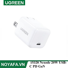 UGREEN 15328 Nexode 20W USB-C PD GaN Fast Charger US (White) CD 318  cao cấp