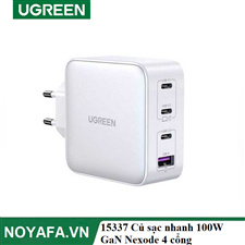 UGREEN 15336 Củ sạc nhanh 100W GaN Nexode 4 cổng,3 USB Type-C và 1 USB Type-A Hỗ trợ QC4+ chính hãng