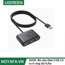 Ugreen 20290  Bộ chia Hub USB 3.0 ra 4 cổng dài 0,5m chính hãng cao cấp