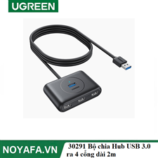 Ugreen 30291  Bộ chia Hub USB 3.0 ra 4 cổng dài 2m chính hãng cao cấp