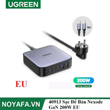 Ugreen 40913 Sạc Để Bàn Nexode GaN 200W EU cao cấp