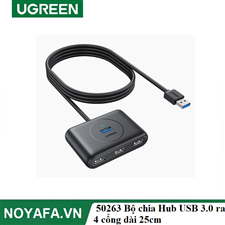 Ugreen 50263  Bộ chia Hub USB 3.0 ra 4 cổng dài 25cm chính hãng cao cấp