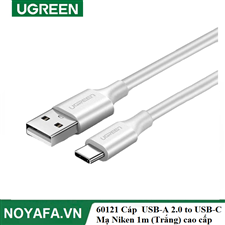 Ugreen 60121 Cáp UGREEN USB-A 2.0 to USB-C Mạ Niken 1m (Trắng) cao cấp