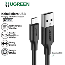 Ugreen 60135 Dây, cáp usb 2.0 đầu đực sang micro usb cáp dữ liệu màu đen dài 0.5m