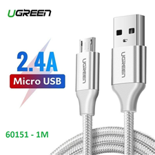 Ugreen 60151 Cáp micro usb 2.0 dài 1M bọc nhôm chống nhiễu