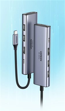 Ugreen 60384 - Bộ chuyển USB typeC sang 2xUSB3.0+HDMI (4K60HZ)+SD TF+PD 6 IN 1