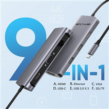 UGREEN 70490 Bộ chuyển đổi đa chức năng USB-C  (Xám không gian) 4k@60hz