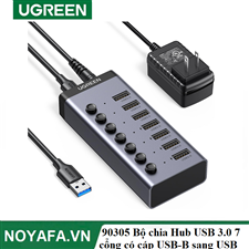 UGREEN 90305  Bộ chia Hub USB 3.0 7 cổng có cáp USB-B sang USB 3.0 EU